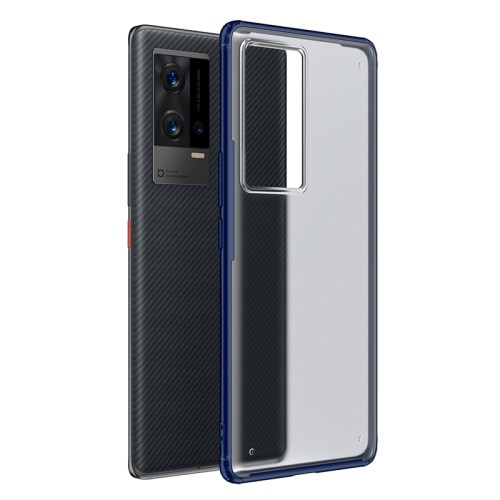 

For vivo iQOO 8 Pro Four-corner Shockproof TPU + PC Phone Case(Blue)