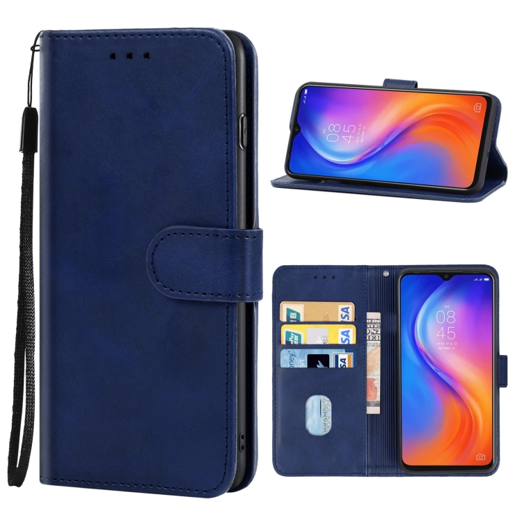 

Leather Phone Case For Tecno Spark 6 Air(Blue)