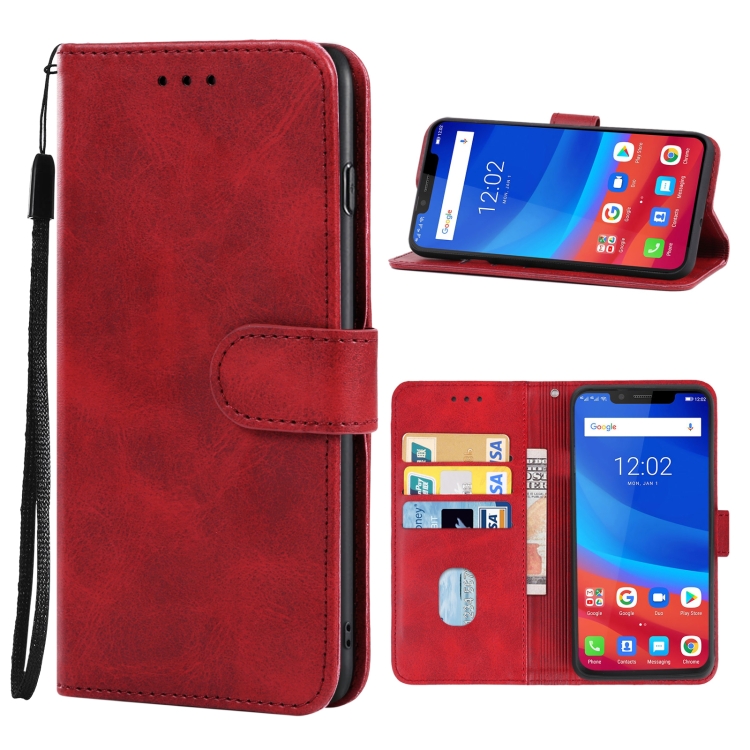 

Leather Phone Case For Ulefone Armor 6(Red)