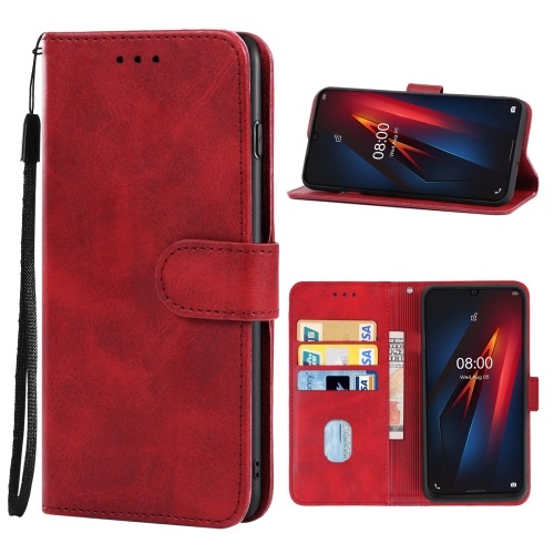 

Leather Phone Case For Ulefone Armor 8(Red)
