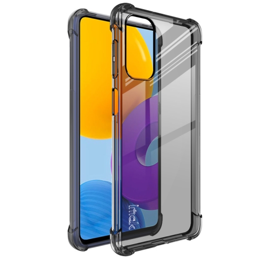 For Samsung Galaxy M52 5G imak All-inclusive Shockproof Airbag TPU Phone Case with Screen Protector(Transparent Black)