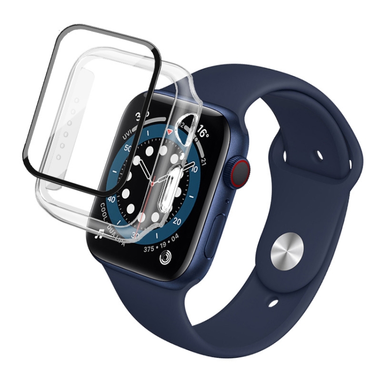 IMAK Shockproof PC Protective Case with Tempered Glass Film For Apple Watch Series 6 & SE & 5 & 4 44mm(Transparent)