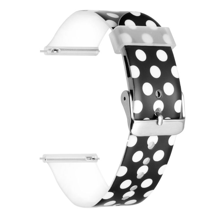 

20mm Cartoon Children Printing Silicone Strap Watchband(Black Dots)