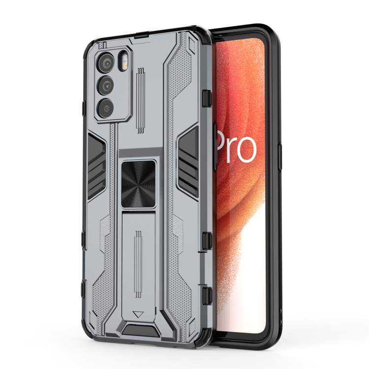 

For OPPO K9 Pro Supersonic PC + TPU Shock-proof Phone Case with Holder(Grey)