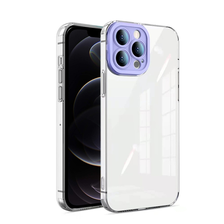 

Candy Color TPU Phone Case For iPhone 12 Pro(Purple)