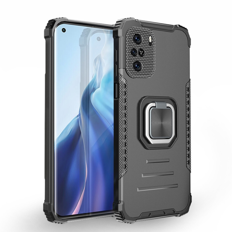 

For Motorola Moto G Stylus 2021 Fierce Warrior Series Armor Aluminum Alloy + TPU Phone Case with Ring Holder(Black)