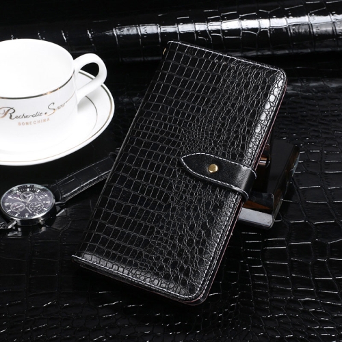 

For Oukitel C25 idewei Crocodile Texture Horizontal Flip Phone Leather Phone Case(Black)