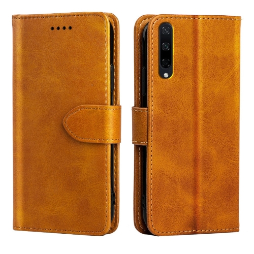 

For Huawei Honor Play 3 Calfskin Texture Horizontal Flip Leather Case with Holder & Card Slots(Yellow)