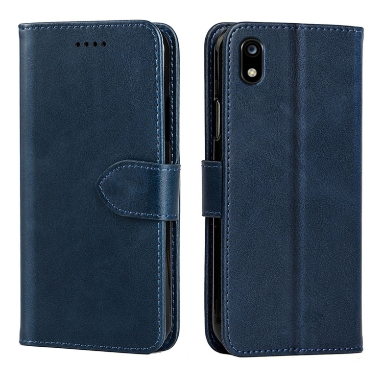 

For ZTE Blade A7 (2019) Calfskin Texture Horizontal Flip Leather Case with Holder & Card Slots(Blue)