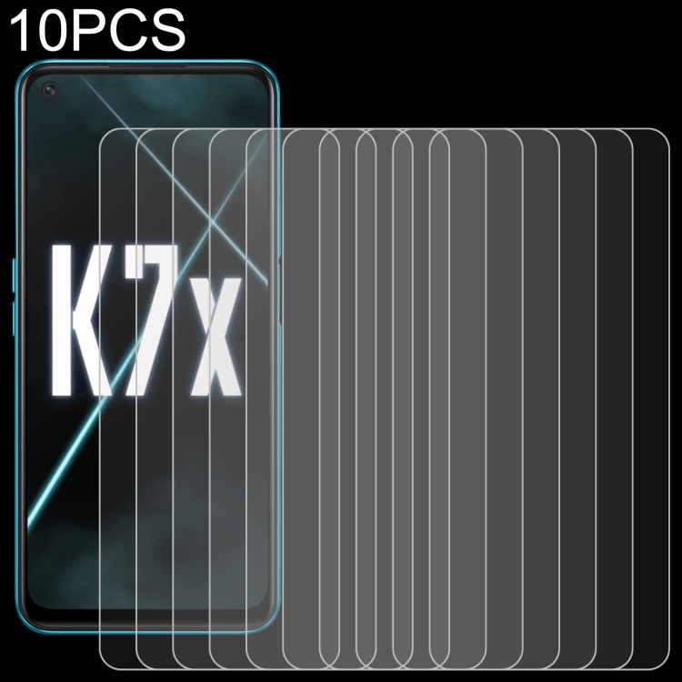 

10 PCS 0.26mm 9H 2.5D Tempered Glass Film For OPPO K7x