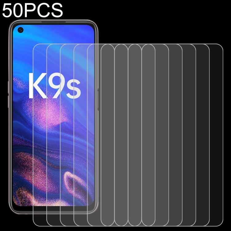 

50 PCS 0.26mm 9H 2.5D Tempered Glass Film For OPPO K9s