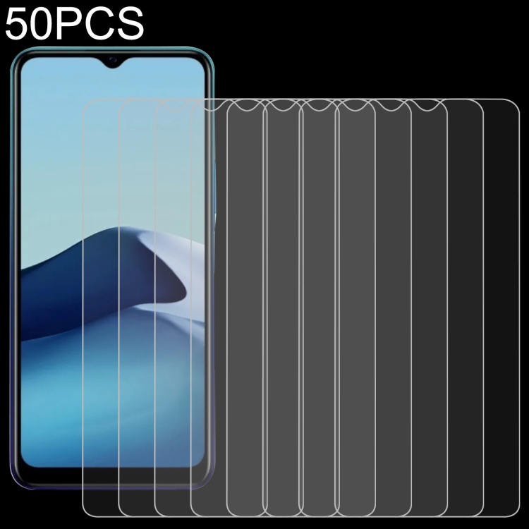 

50 PCS 0.26mm 9H 2.5D Tempered Glass Film For vivo Y20 2021