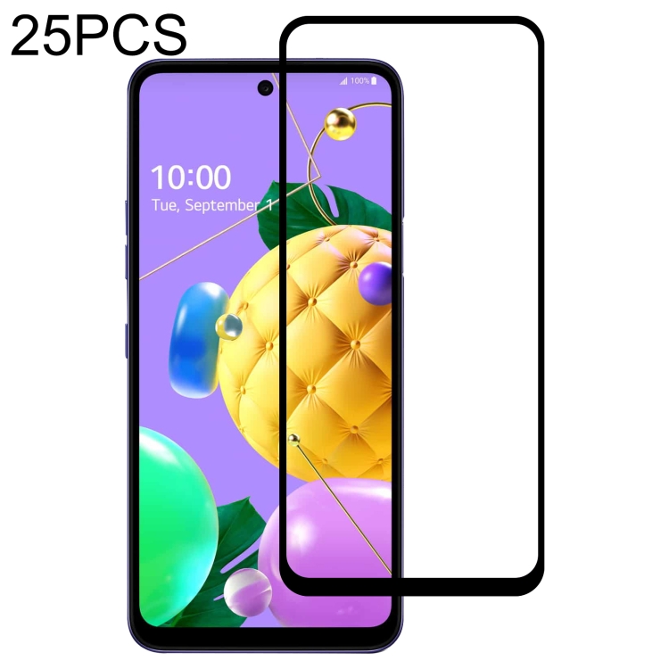 

25 PCS Full Glue Cover Screen Protector Tempered Glass Film For LG K53