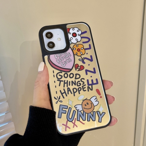 

Painted TPU Phone Case For iPhone 12 Pro / 12(Graffiti Smiley)