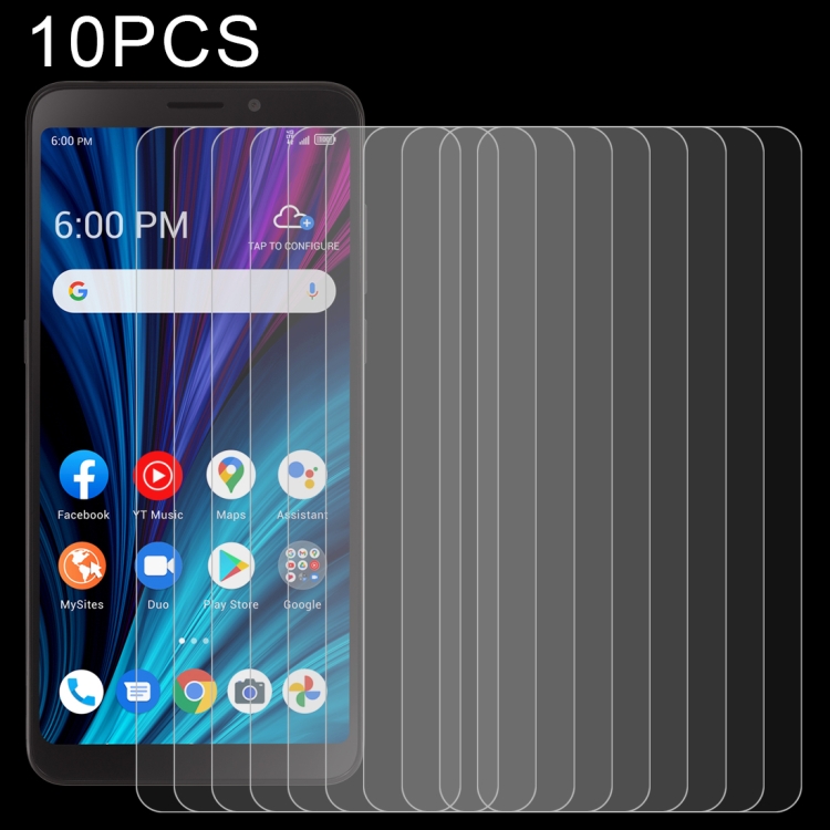 

10 PCS 0.26mm 9H 2.5D Tempered Glass Film For TCL A3X