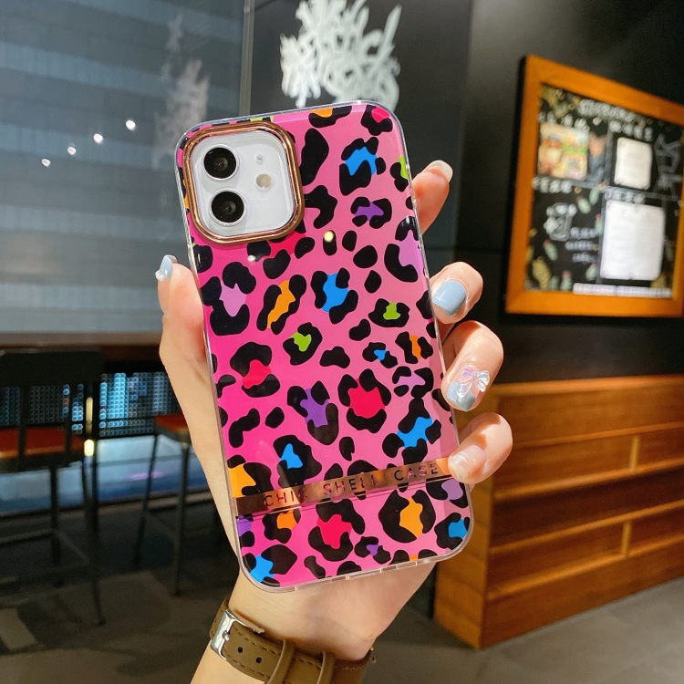 

Electroplated IMD TPU Phone Case For iPhone 13 mini(Colorful Red Leopard)
