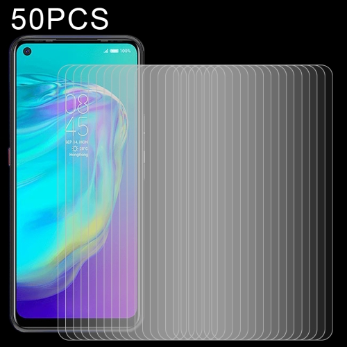 

50 PCS 0.26mm 9H 2.5D Tempered Glass Film For Tecno Pova