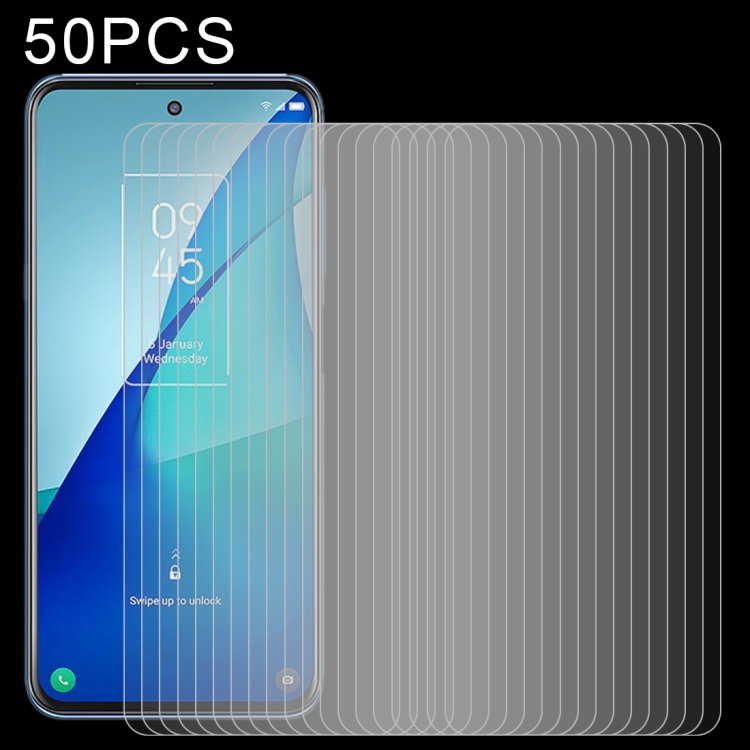 

50 PCS 0.26mm 9H 2.5D Tempered Glass Film For TCL 20S