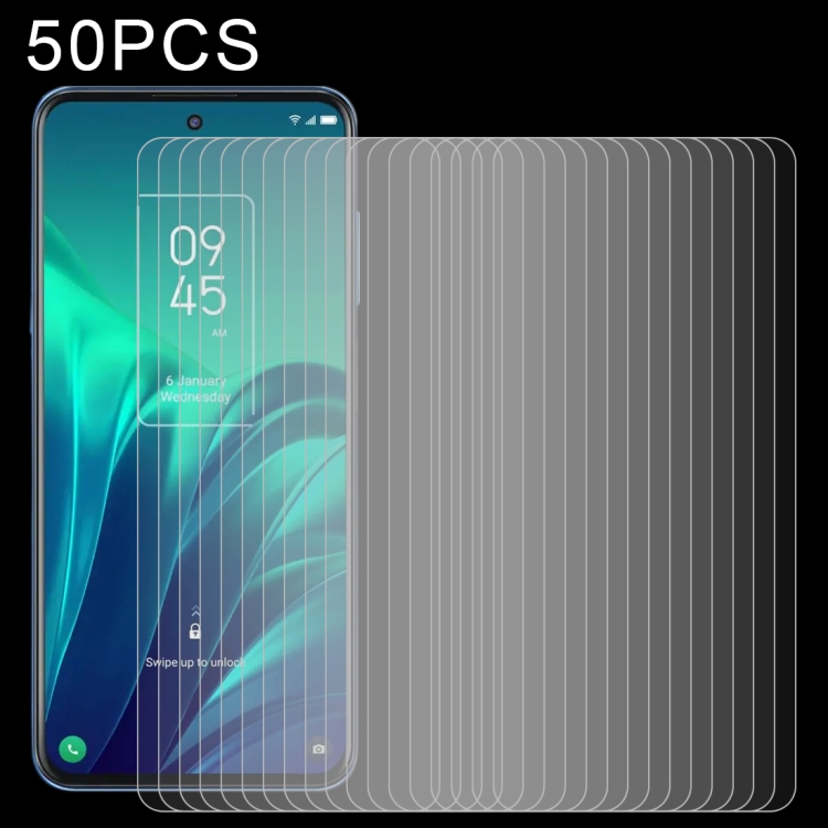 

50 PCS 0.26mm 9H 2.5D Tempered Glass Film For TCL 20L