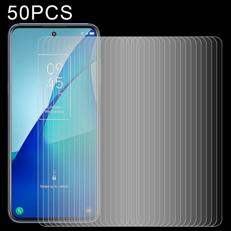 

50 PCS 0.26mm 9H 2.5D Tempered Glass Film For TCL 20L+