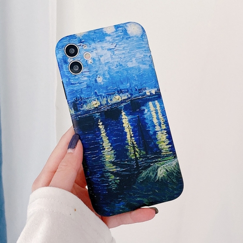 

IMD Workmanship TPU Oil Painting Phone Case For iPhone 13 Pro(Rhone River)