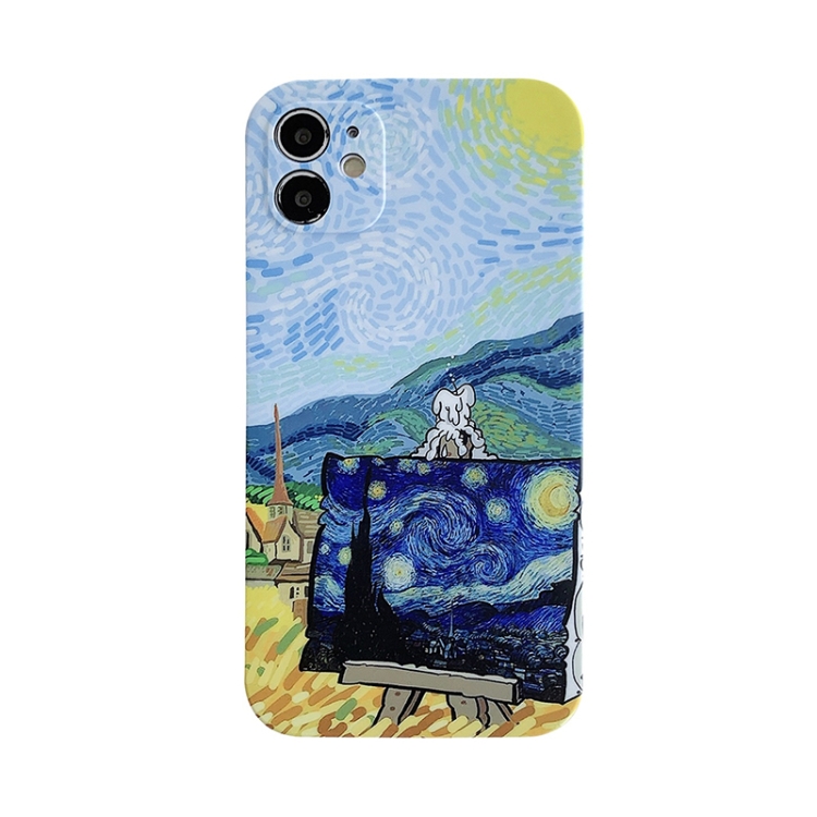 

Colored Drawing Pattern Fine Hole IMD Shockproof TPU Phone Case For iPhone 13 Pro Max(Rural)