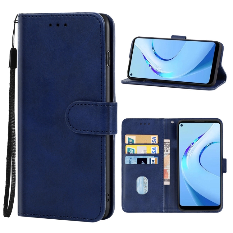 

Leather Phone Case For Oukitel C21 Pro(Blue)