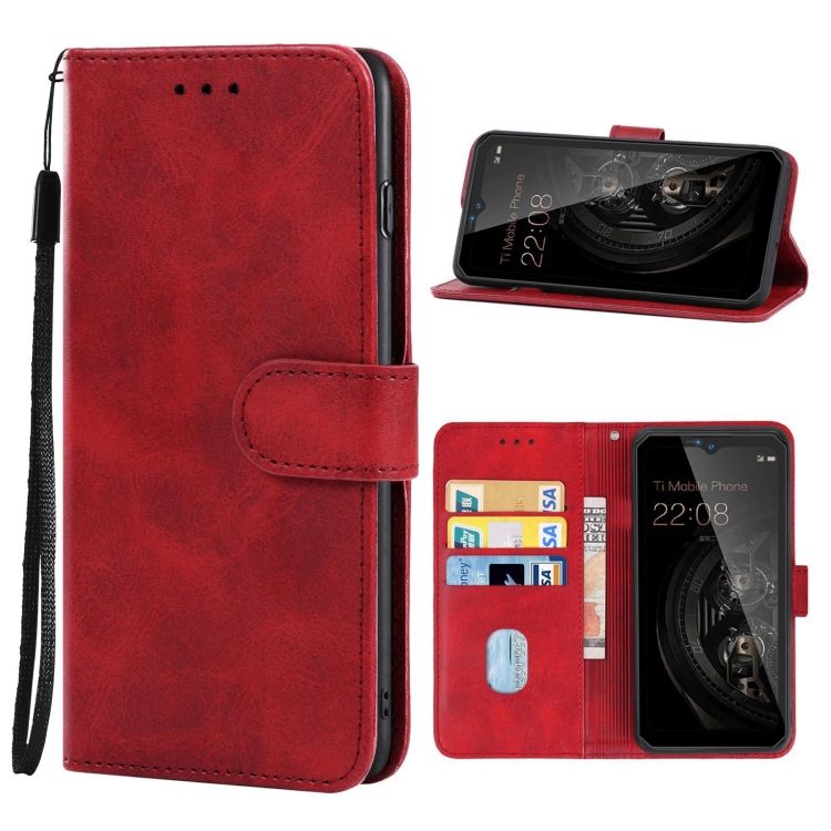 

Leather Phone Case For Oukitel WP15 5G(Red)