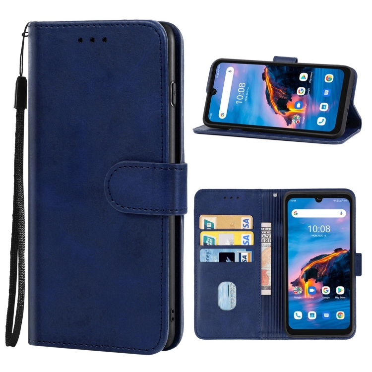 

Leather Phone Case For UMIDIGI Bison Pro Big Hole Version(Blue)