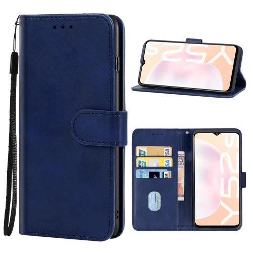 

Leather Phone Case For vivo Y52s 5G CN Version/iQOO U3/U3x/Y31S 5G(Blue)