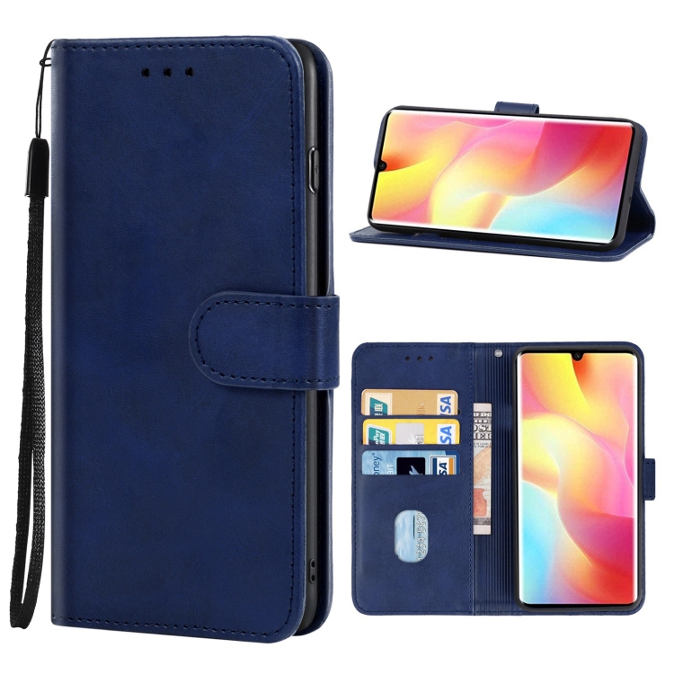 

Leather Phone Case For Xiaomi Mi Note 10 Lite(Blue)