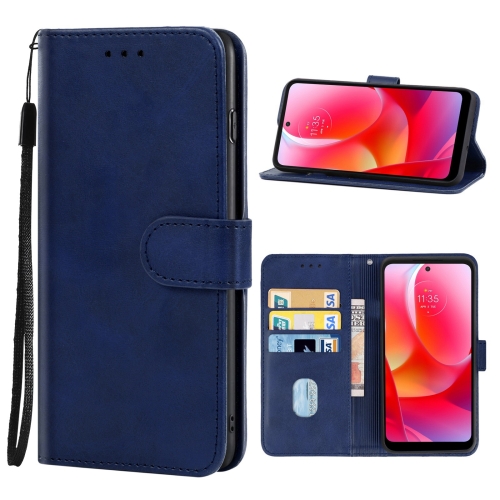 

Leather Phone Case For Motorola Moto G Power 2022(Blue)