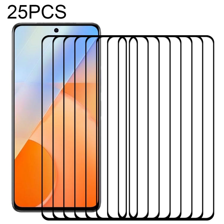 

25 PCS Full Glue Cover Screen Protector Tempered Glass Film For vivo iQOO Z5