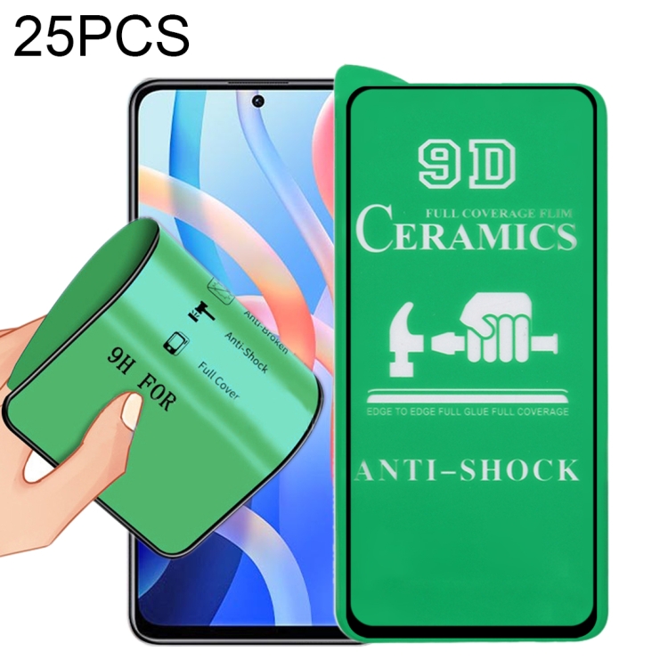

25 PCS 9D Full Screen Glue Ceramic Film For Xiaomi Redmi Note 11T 5G