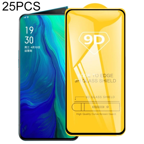 

25 PCS 9D Full Glue Screen Tempered Glass Film For OPPO Reno 5G