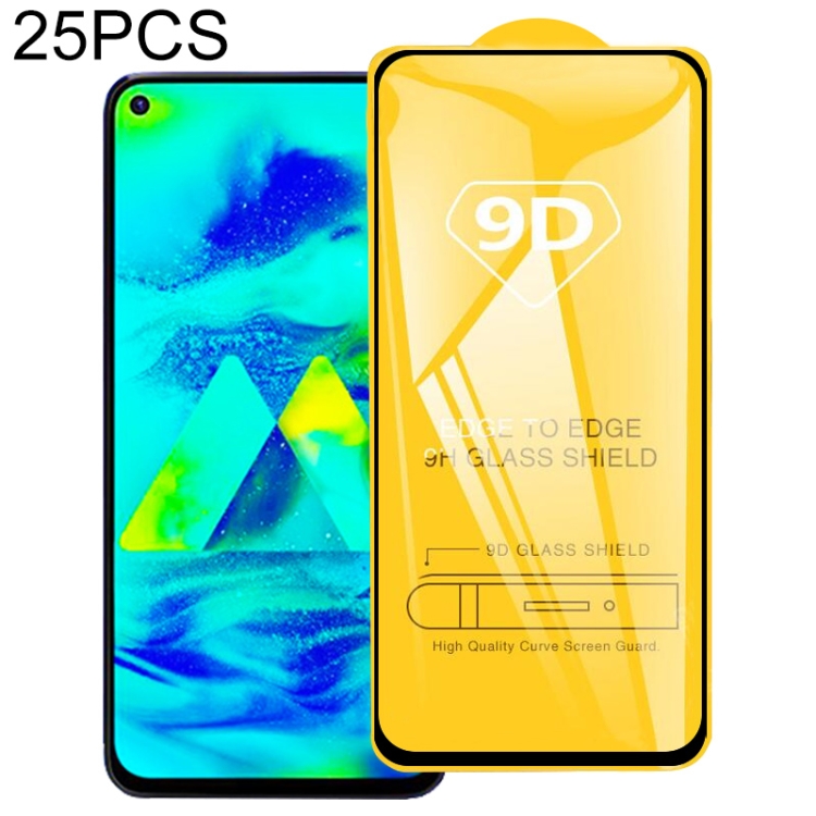 

25 PCS 9D Full Glue Screen Tempered Glass Film For Samsung Galaxy M40s