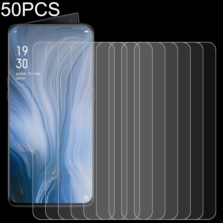 

50 PCS 0.26mm 9H 2.5D Tempered Glass Film For OPPO Reno 5G