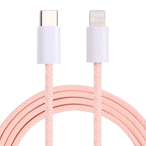 

12W PD USB-C / Type-C to 8 Pin Data Cable, Cable Length: 1m(Pink)