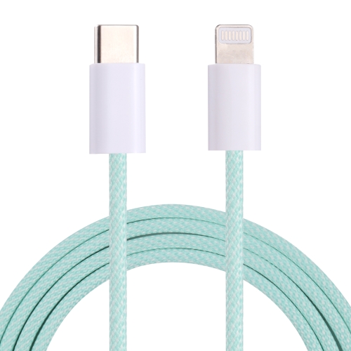

12W PD USB-C / Type-C to 8 Pin Data Cable, Cable Length: 1m(Green)