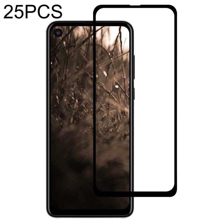 

25 PCS Full Glue Cover Screen Protector Tempered Glass Film For Motorola P40