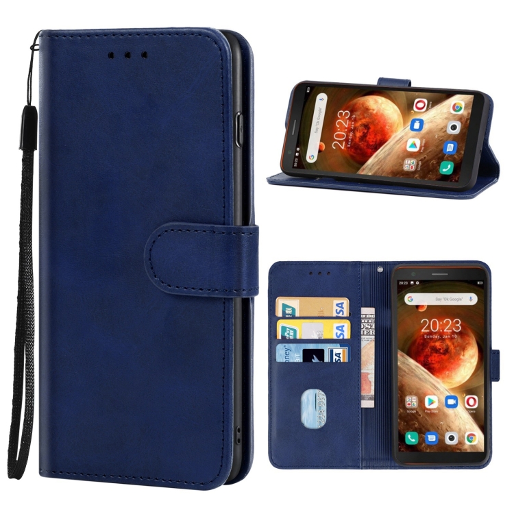 

Leather Phone Case For Blackview BV6600(Blue)