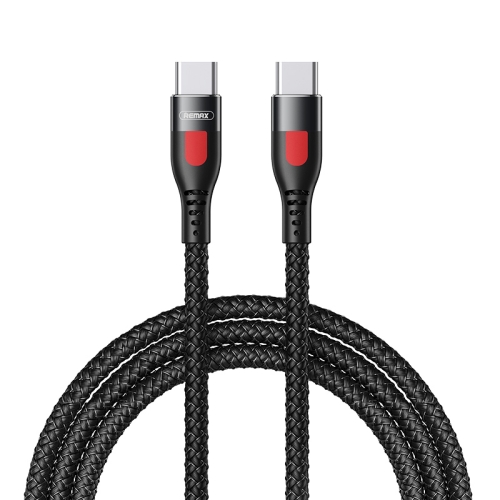 

REMAX RC-195 Lesu Series PD 65W USB-C / Type-C to USB-C / Type-C Fast Charging Data Cable, Cable Length: 1m(Black)