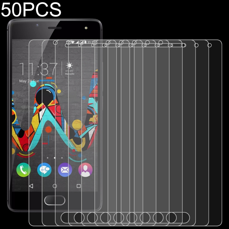 

50 PCS 0.26mm 9H 2.5D Tempered Glass Film For Wiko Ufeel
