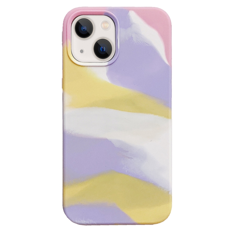 

Colorful Liquid Silicone Phone Case For iPhone 13(Pink)