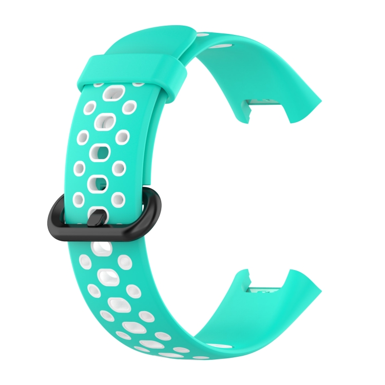 

For Xiaomi Redmi Watch 2 Two-color Silicone Strap Watchband(Cyan White)