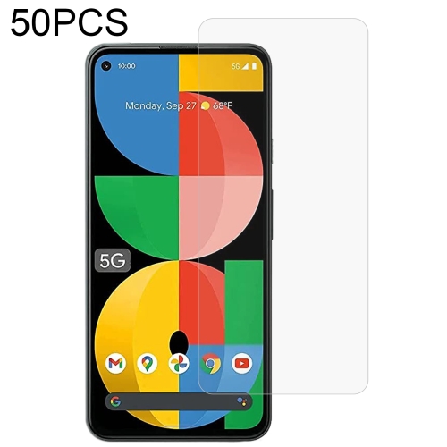 

50 PCS 0.26mm 9H 2.5D Tempered Glass Film For Google Pixel 5a