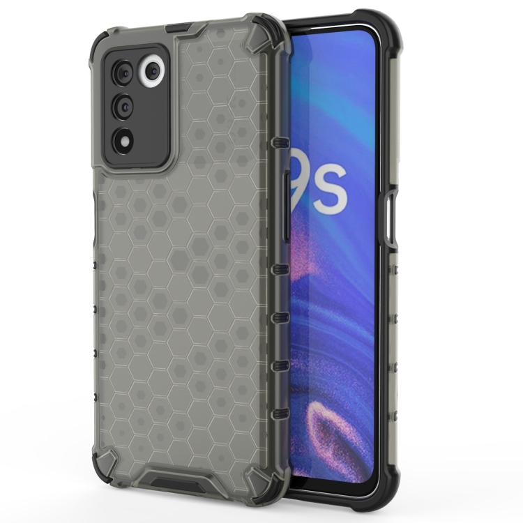 

For OPPO K9s 5G Shockproof Honeycomb PC + TPU Phone Case(Black)