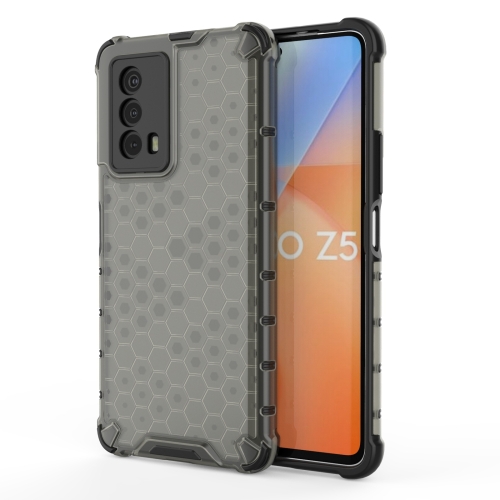 

For vivo iQOO Z5 Shockproof Honeycomb PC + TPU Phone Case(Black)