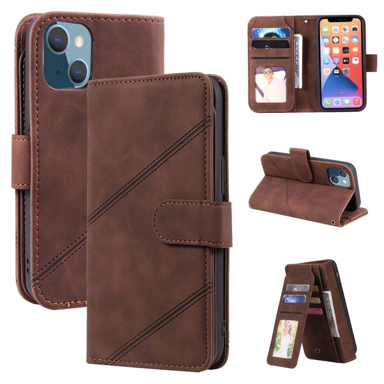 

Skin Feel Horizontal Flip Leather Phone Case For iPhone 13 mini(Brown)