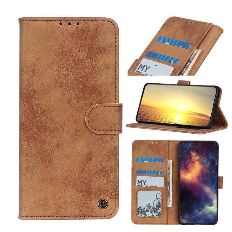 

For Motorola Moto E40 / E30 / E20 Antelope Texture Magnetic Buckle Flip Leather Phone Case(Brown)